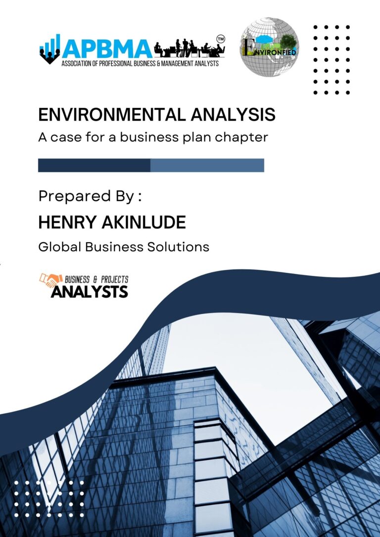 Environmental Analysis As A Business Plan Chapter